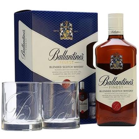 Ballantines Whisky 0,7L 40% Díszdob +2 Pohár