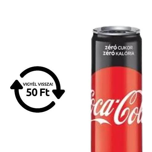 Coca-Cola 0,33L Dob. Zéró *