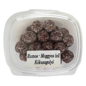 Kókuszgolyó Deszzert 200Gr Rumos-Meggyes